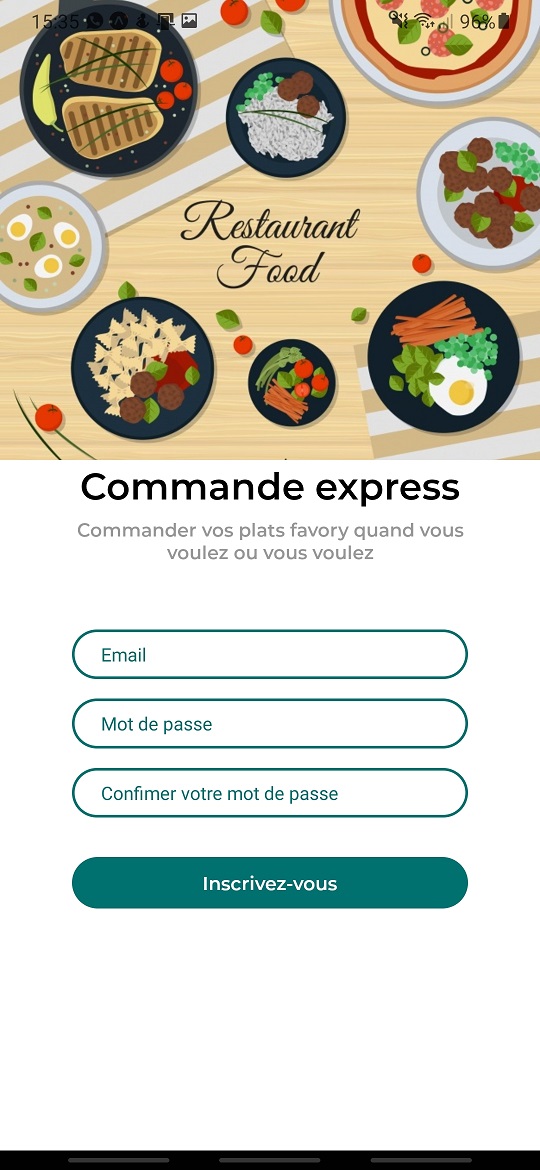 Deuxième capture d'écran de l'application mobile Food App